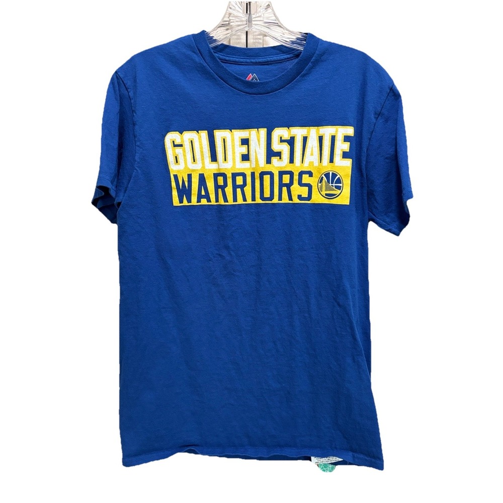 Majestic Golden State Warriors NBA Graphic T-shirt Short Sleeve Size S Basketbal